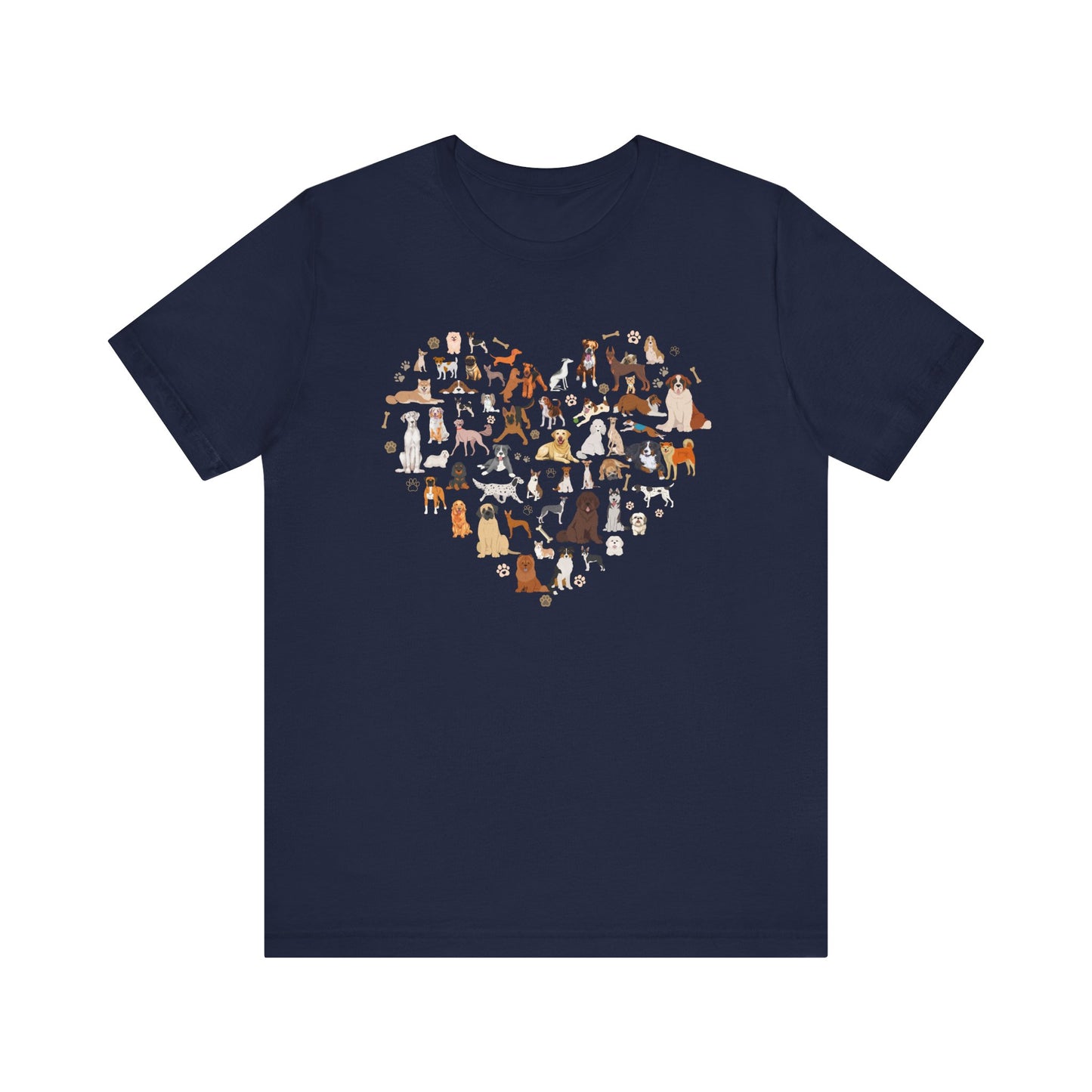 Heart of Dogs T-Shirt – Unique Design with a Heart made of Dog Breeds for Dog Lovers