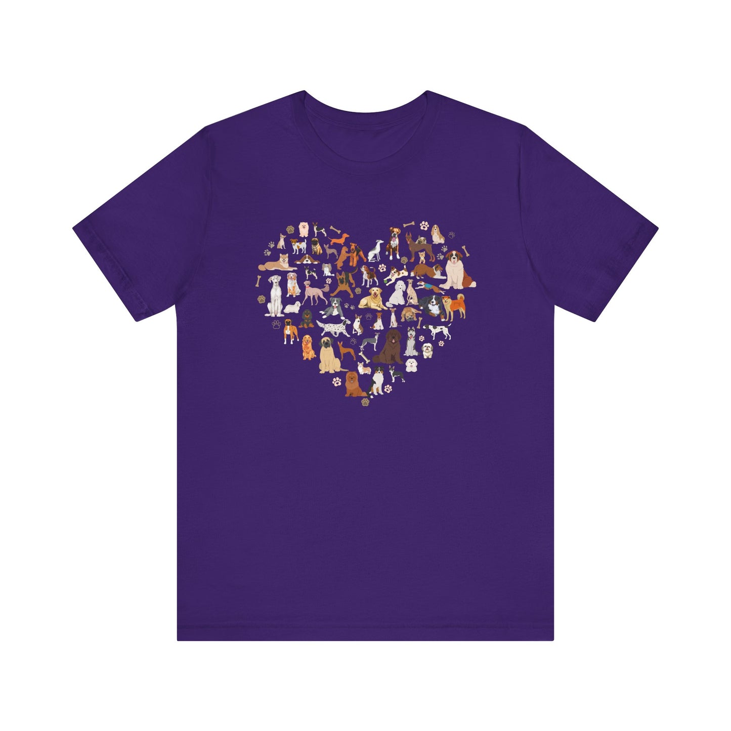 Heart of Dogs T-Shirt – Unique Design with a Heart made of Dog Breeds for Dog Lovers