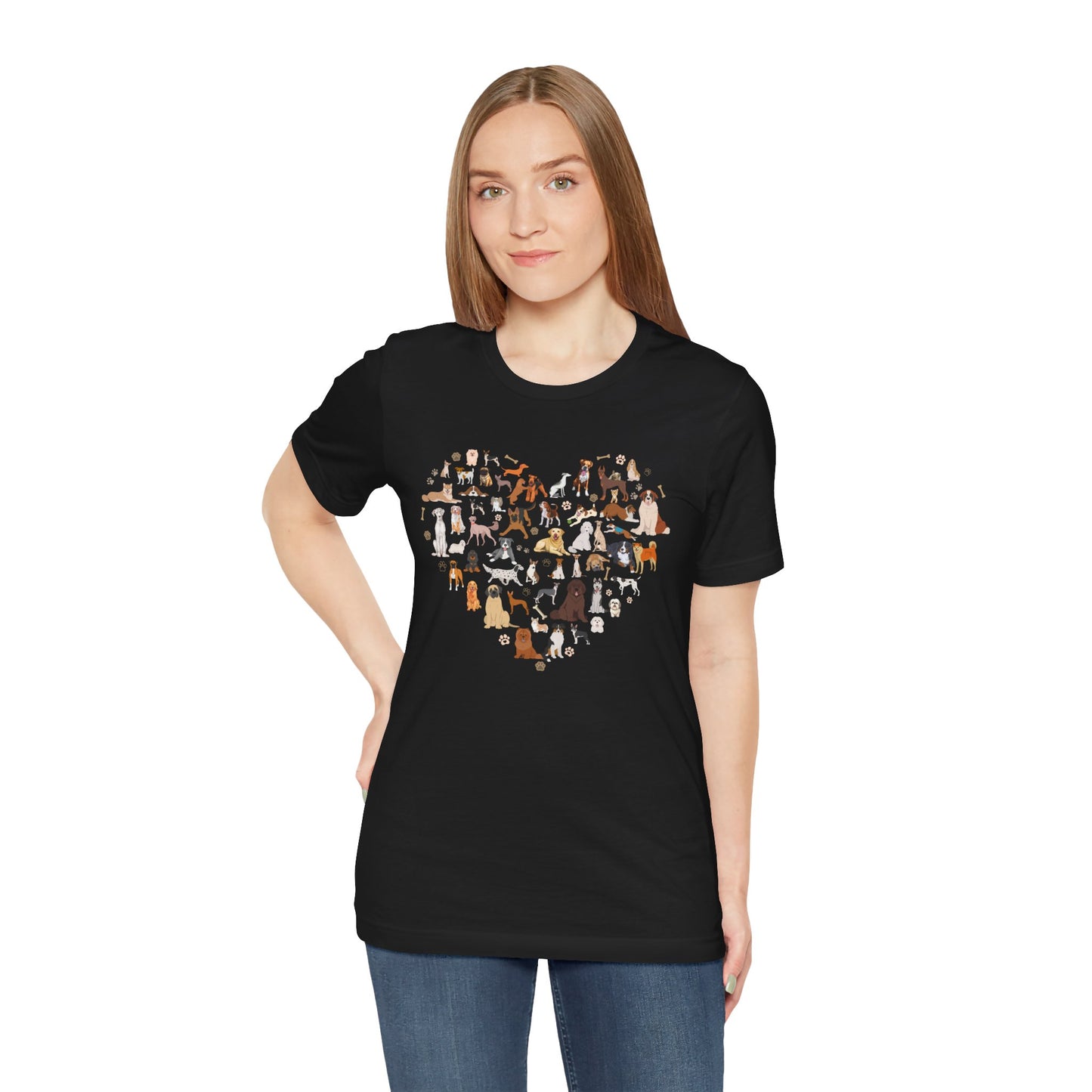Heart of Dogs T-Shirt – Unique Design with a Heart made of Dog Breeds for Dog Lovers