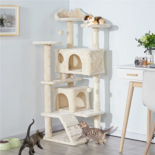 Multi-Level Cat Tree - Cat Tower with Scratching Posts & Cozy Hideaways