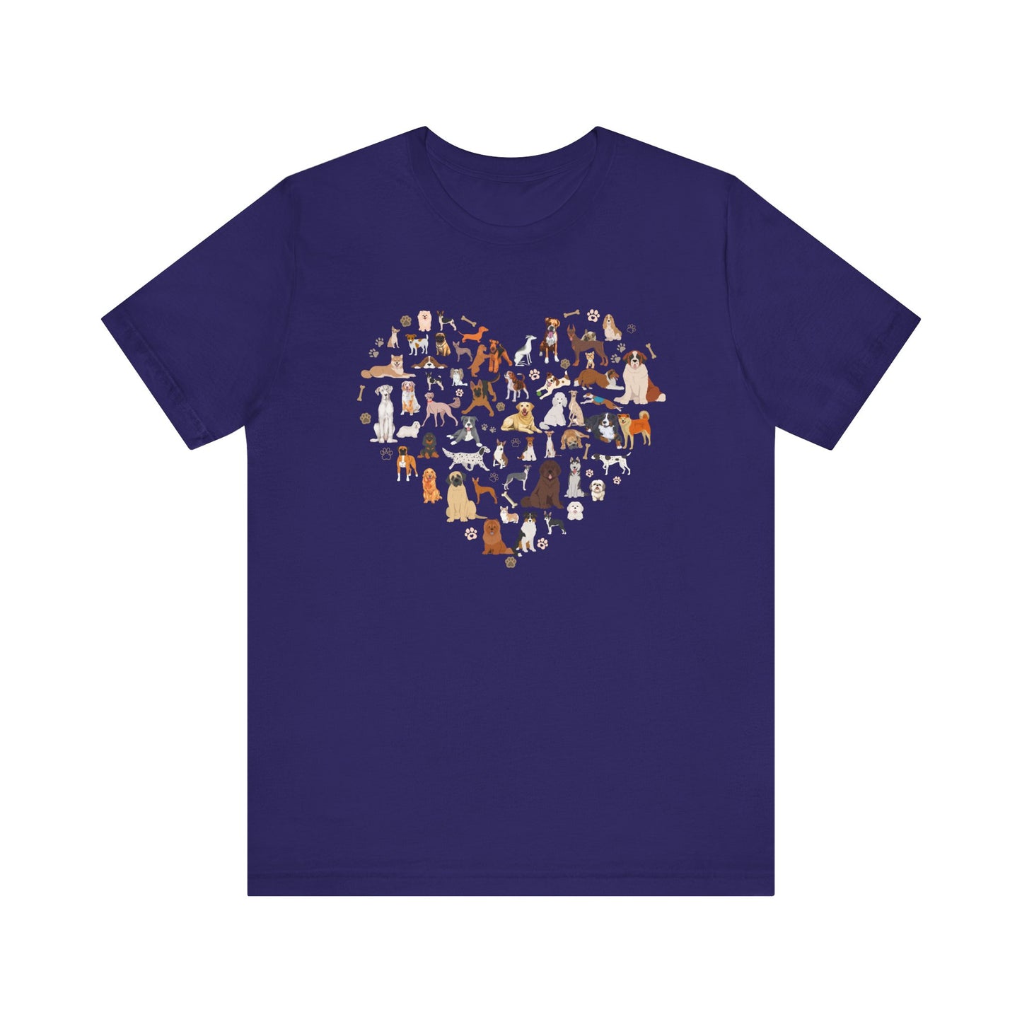 Heart of Dogs T-Shirt – Unique Design with a Heart made of Dog Breeds for Dog Lovers
