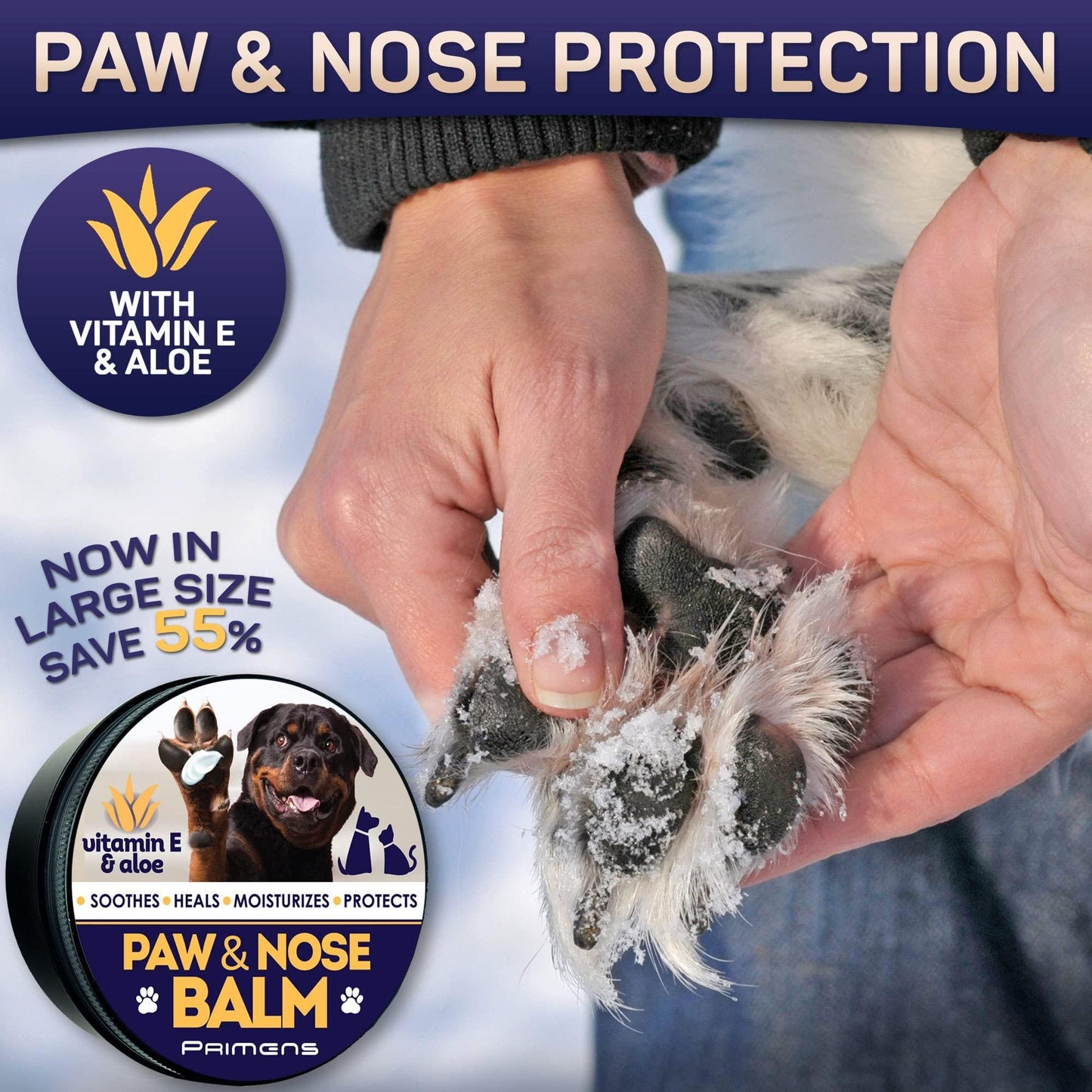 Natural Dog Paw Balm - Protective Barrier for Your Dog's Feet & Nose