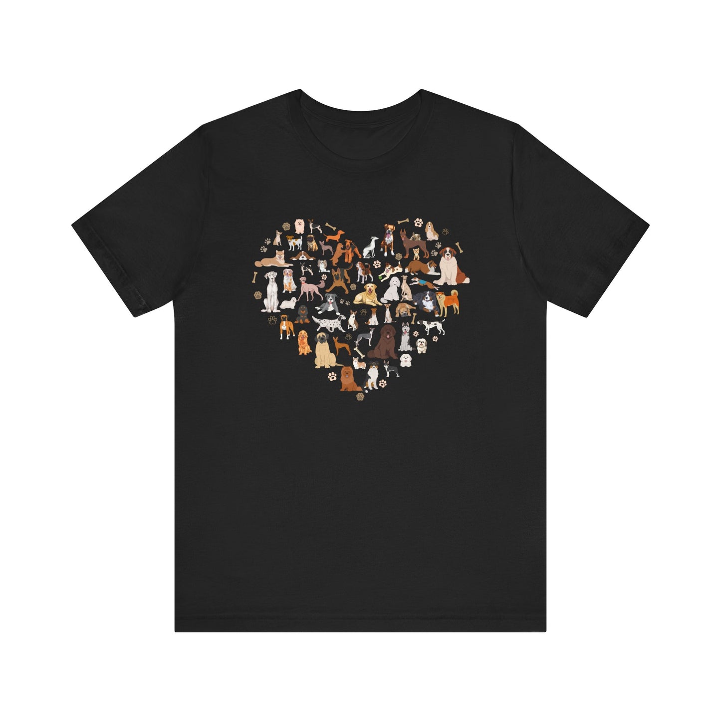 Heart of Dogs T-Shirt – Unique Design with a Heart made of Dog Breeds for Dog Lovers