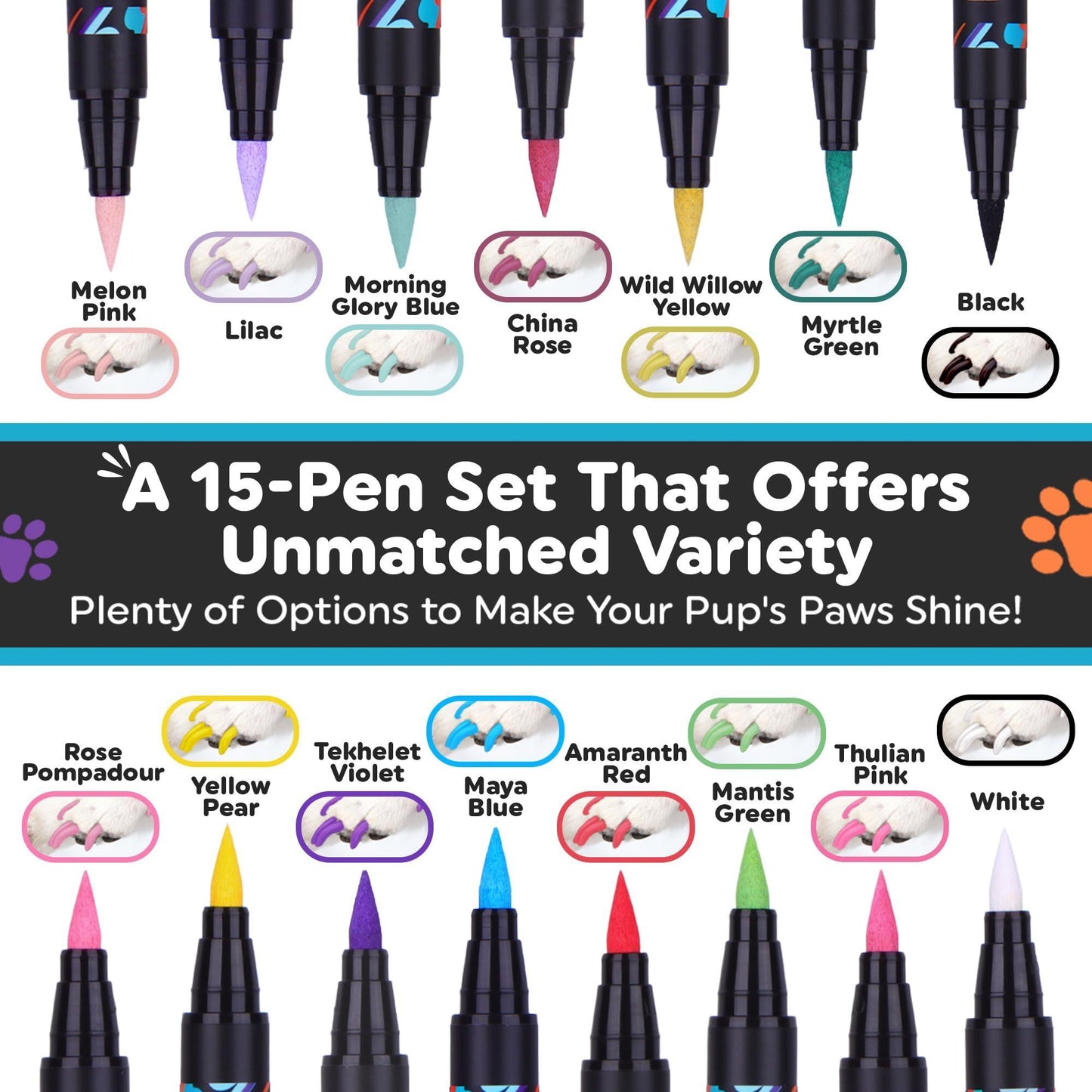 Paw-Safe Nail Polish Pens – Non-Toxic Grooming Fun for Dogs & Cats