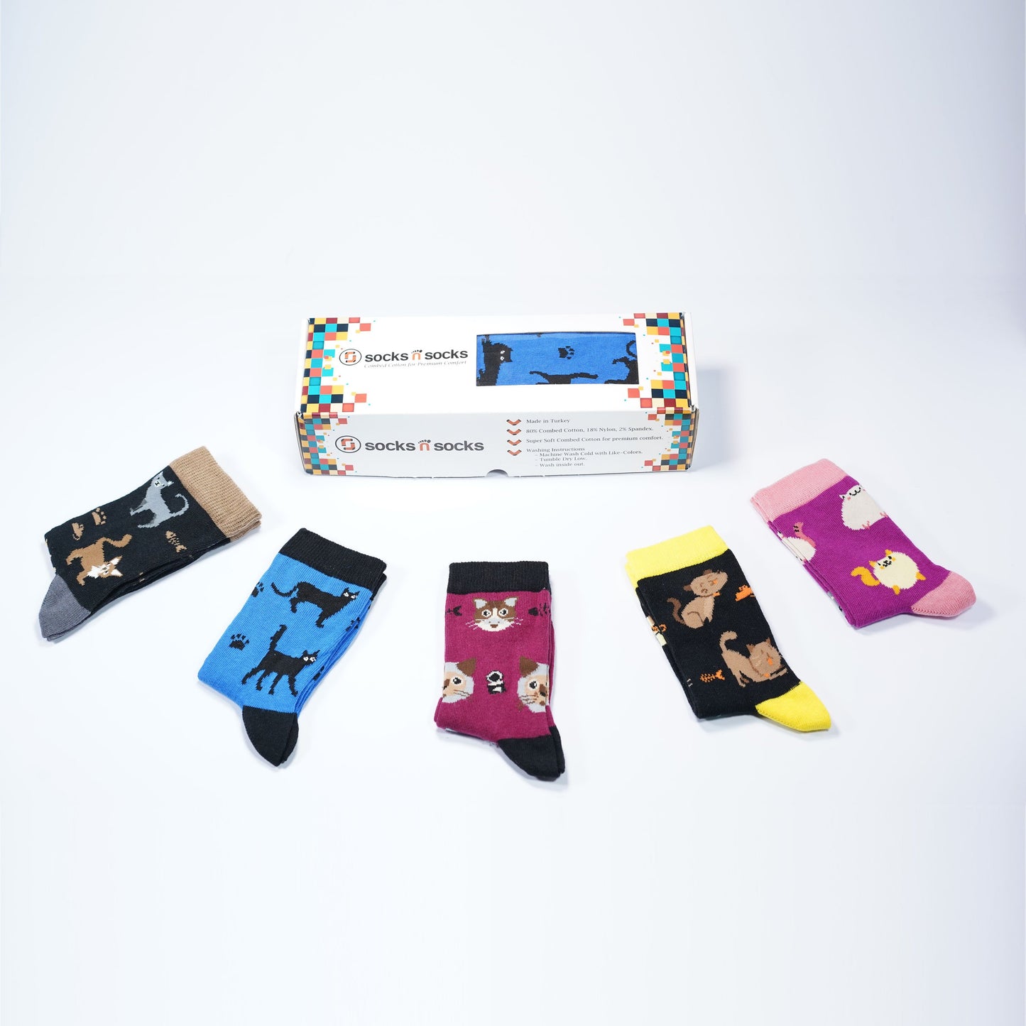Purr-fect Kid's Cat Sock Set – Cozy Socks for Playful Feet