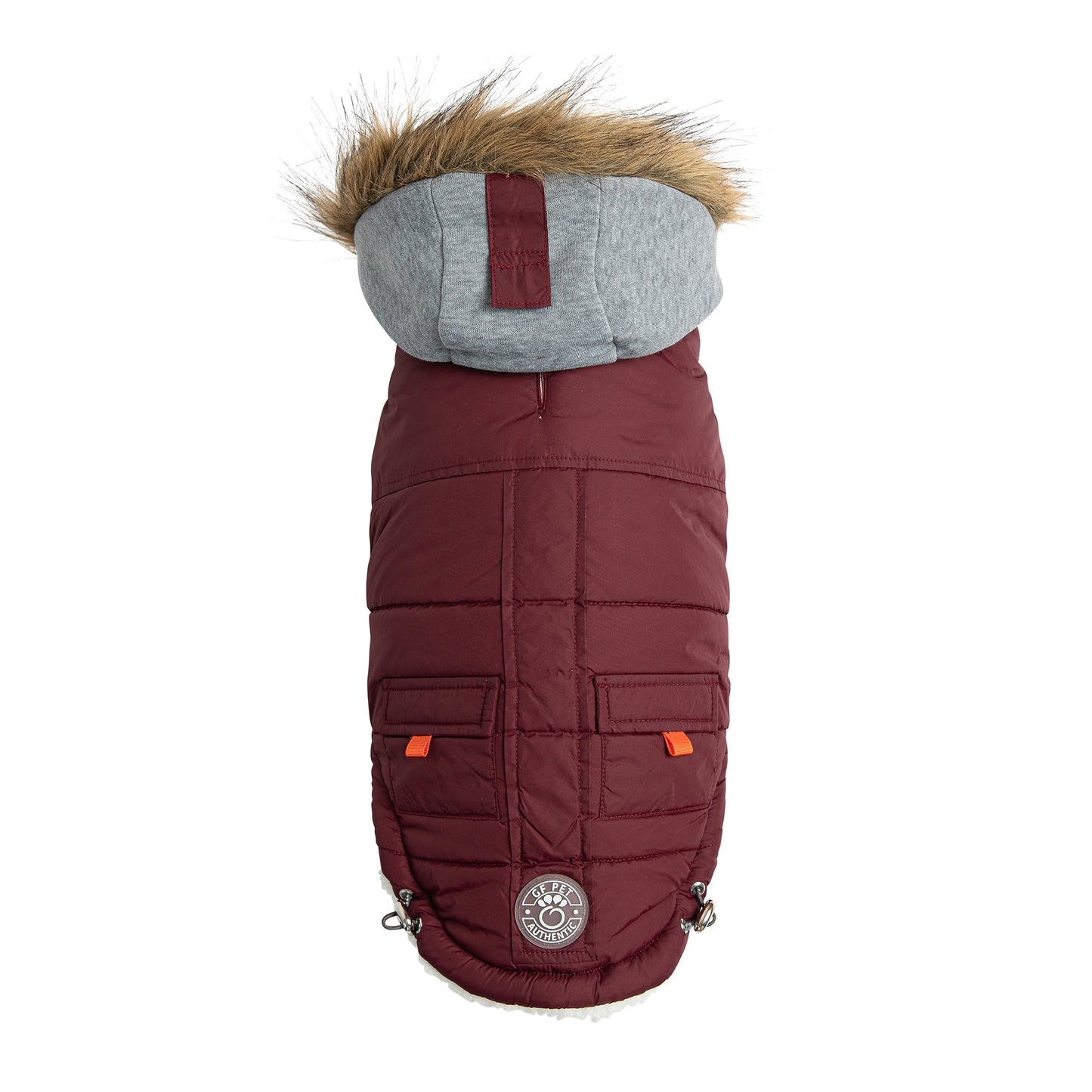 Burgundy Winter Sailor Parka – Chic Warmth for Dog