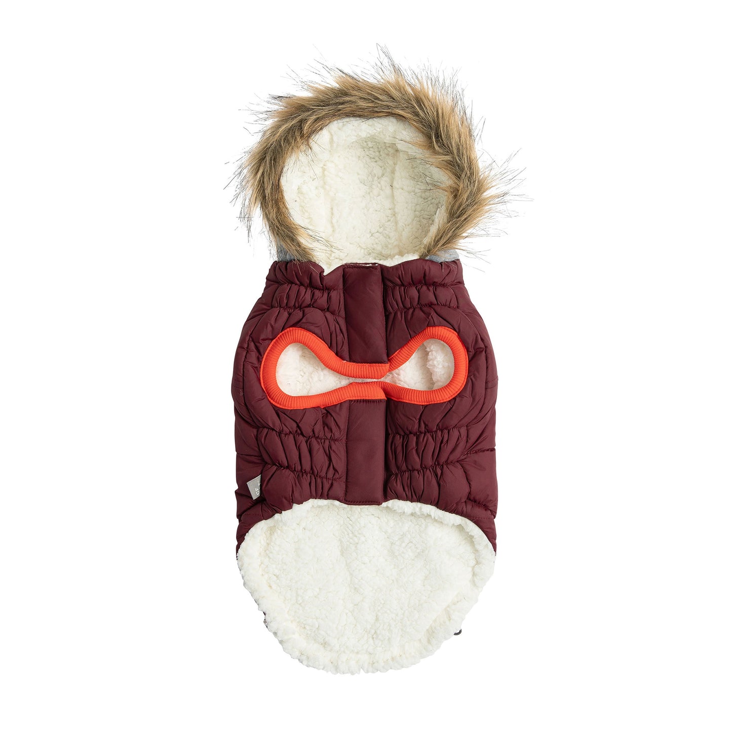 Burgundy Winter Sailor Parka – Chic Warmth for Dog