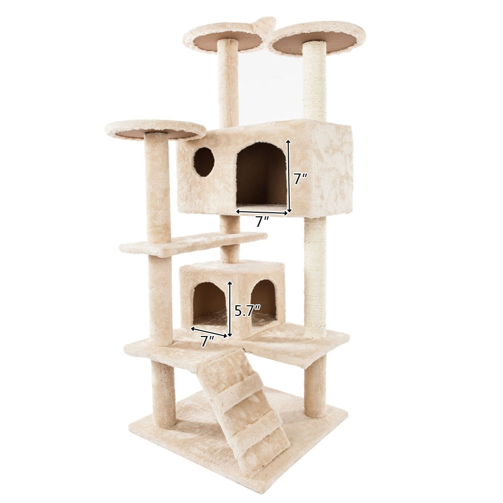 Multi-Level Cat Tree - Cat Tower with Scratching Posts & Cozy Hideaways