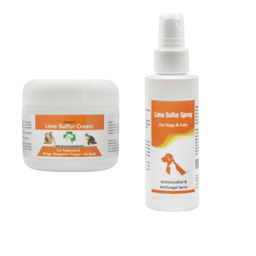Lime Sulfur Pet Skin Cream and Spray - Soothes Itchy Skin