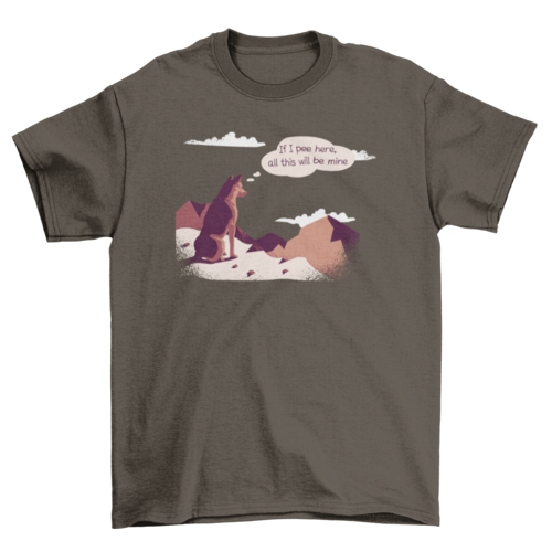 Funny Dog "King of the Mountains" T-Shirt - Claim Your Territory!