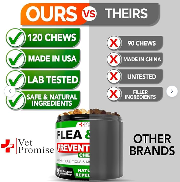 Vet Promise Flea & tick Chews for Dogs