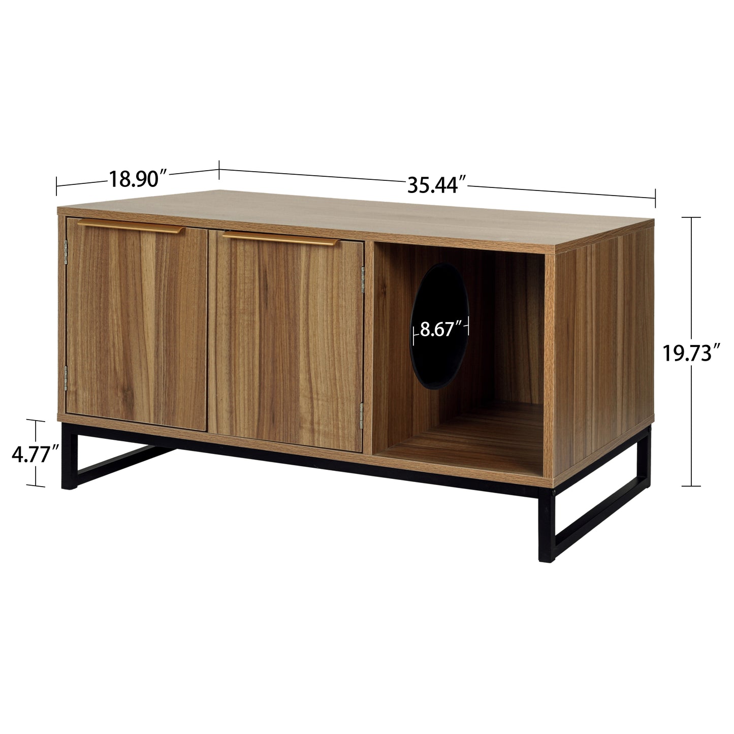 Cat House TV Cabinet for Living Room - Perfect cozy hideaway or litter box!