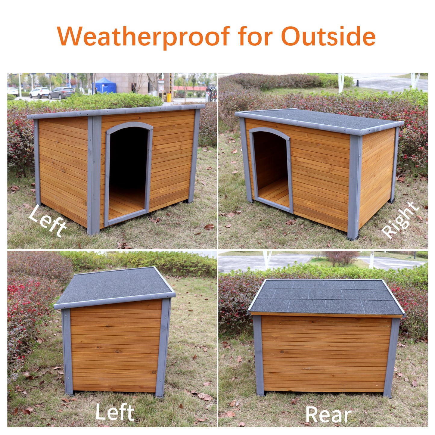 Durable Wooden Dog House for Large Dogs – Cozy & Weatherproof