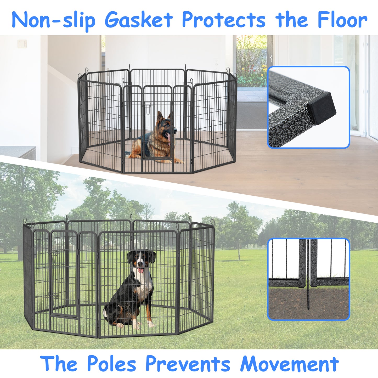 Foldable Pet Enclosure/ Playpen with doors (24 panels 40" high)