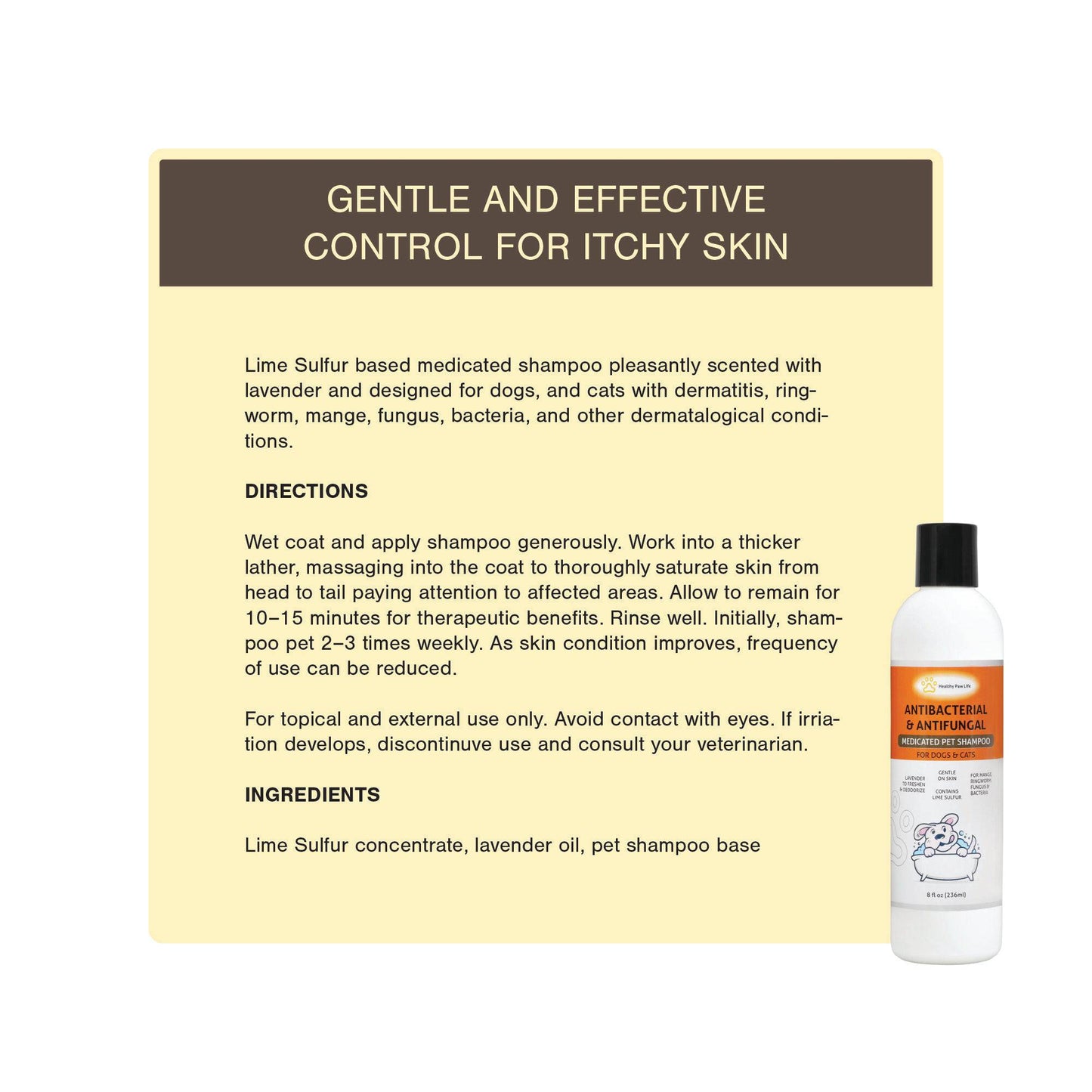 Classic Lime Sulfur Shampoo – Gentle Relief for Pets with Sensitive Skin