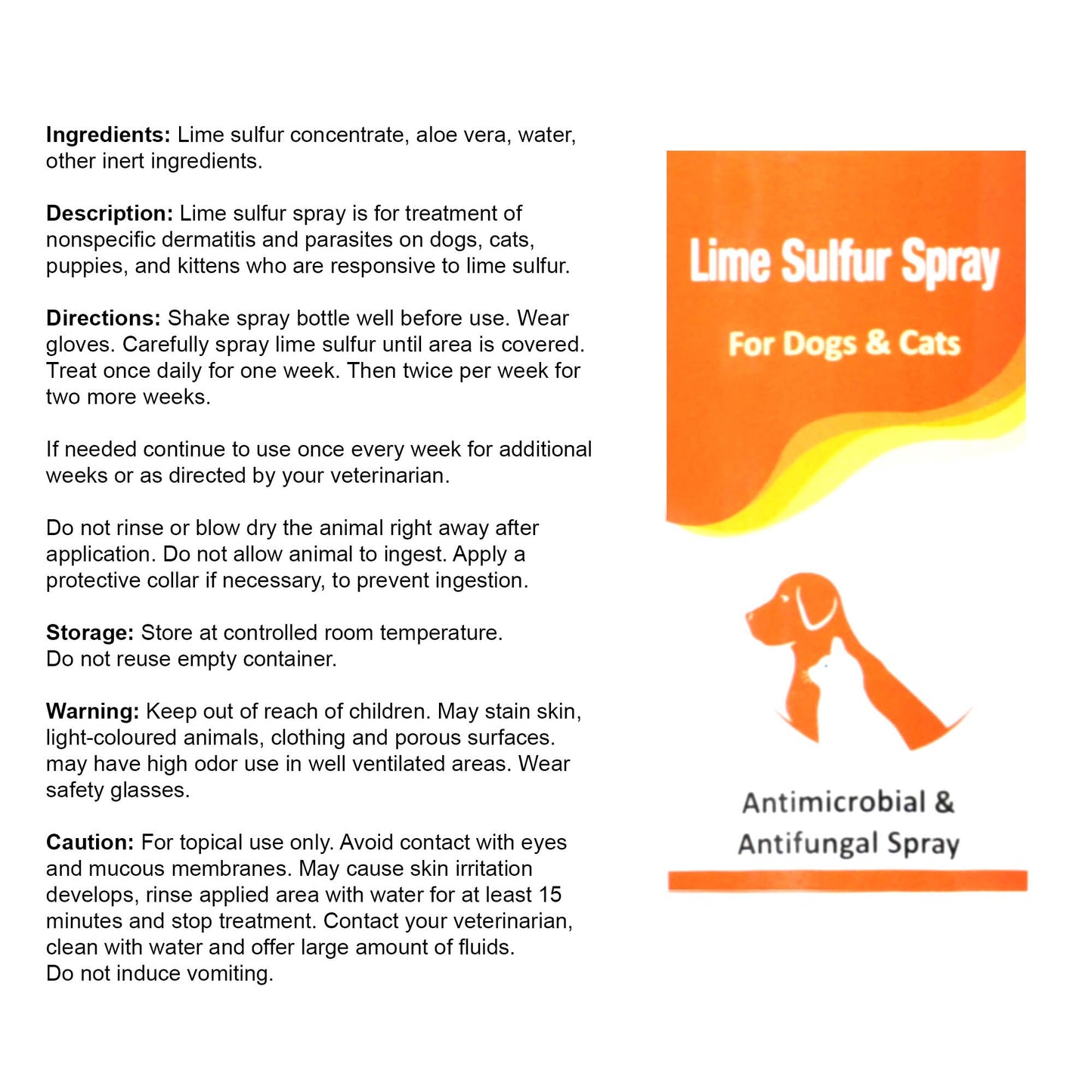 Classic's Lime Sulfur Spray- Pet Care for Dry Itchy Skin