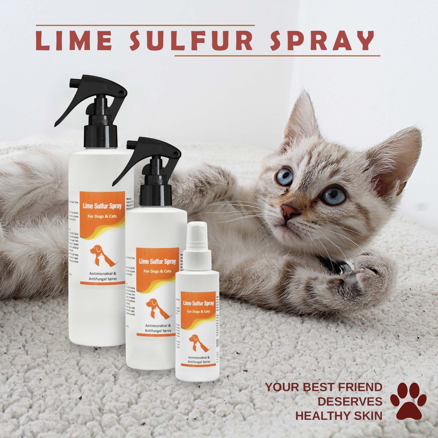 Classic's Lime Sulfur Spray- Pet Care for Dry Itchy Skin
