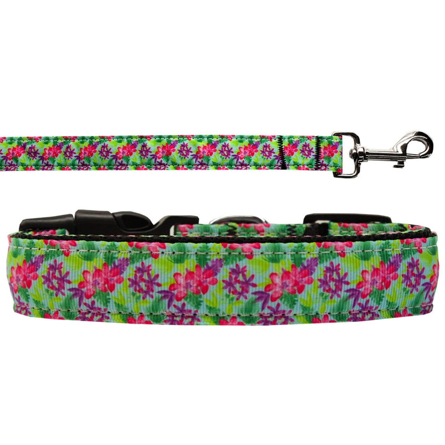 Tropical Flower Dog Collar or Leash – Island-Inspired Durable