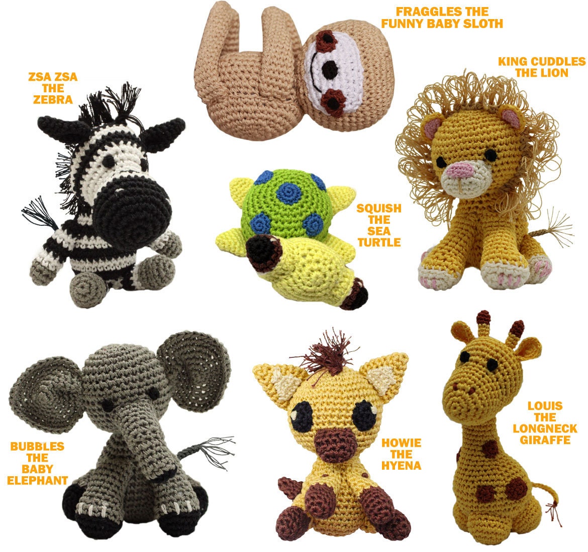 Handmade Organic Cotton Dog and Cat Toys - Adorable Crocheted