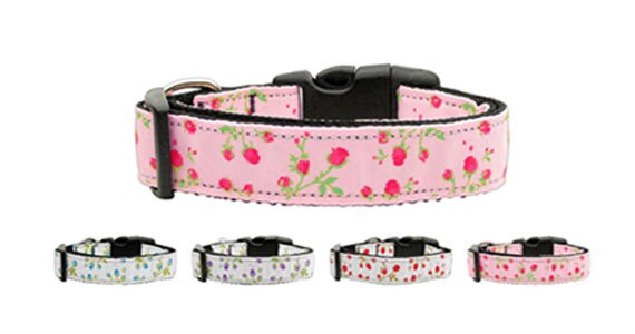 Roses Nylon Collar & Leash for Dogs & Cats – Free Shipping