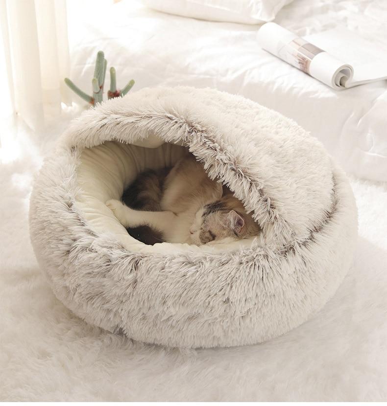 The Cozy Nest Bed Hideaway: The Ultimate 2-in-1 Retreat for Cats and Small Dogs