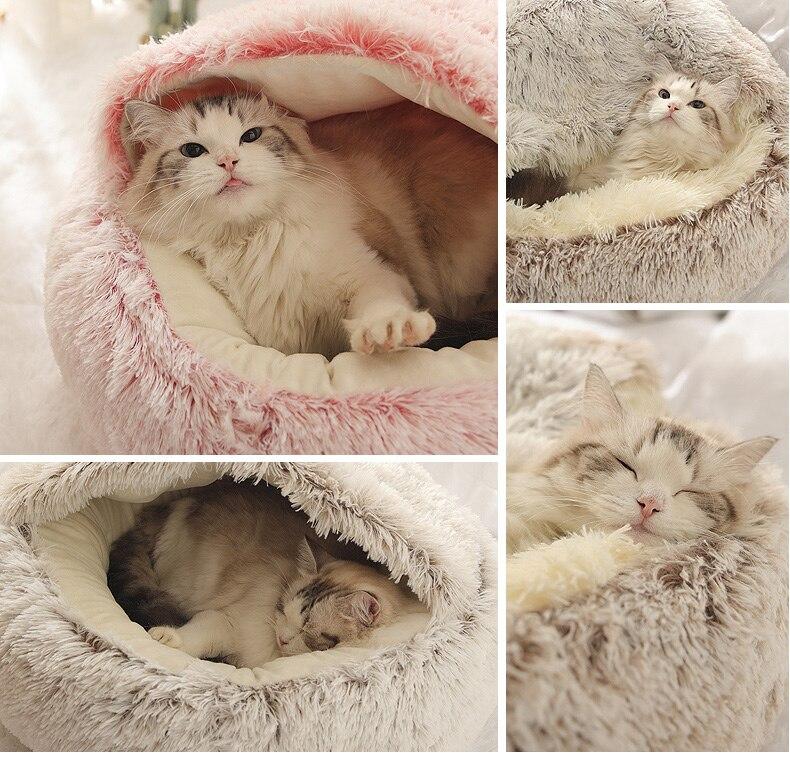 The Cozy Nest Bed Hideaway: The Ultimate 2-in-1 Retreat for Cats and Small Dogs