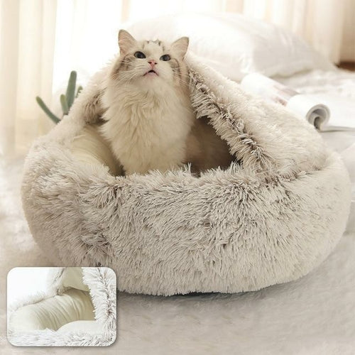 The Cozy Nest Bed Hideaway: The Ultimate 2-in-1 Retreat for Cats and Small Dogs