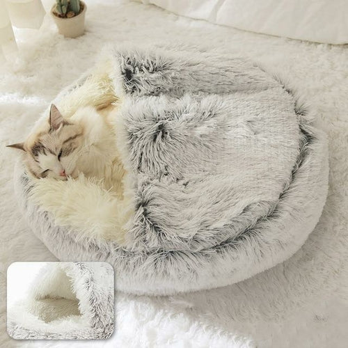The Cozy Nest Bed Hideaway: The Ultimate 2-in-1 Retreat for Cats and Small Dogs