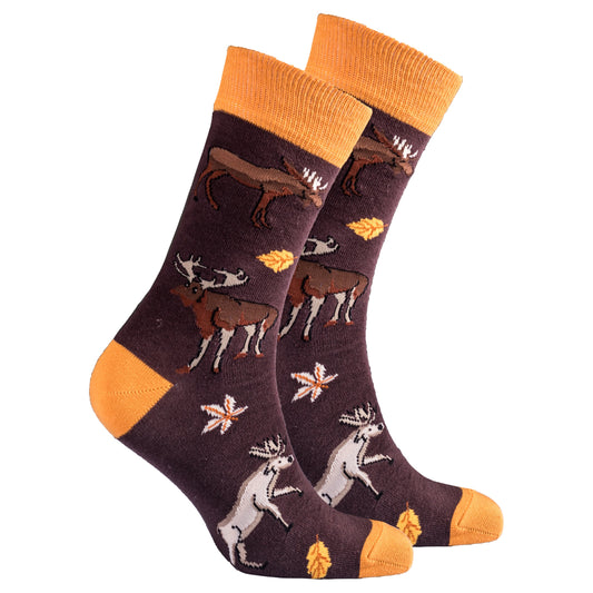 Men's Moose Lover Socks – Cozy Wilderness Style!