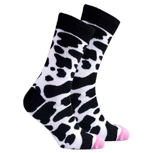 Men's Cow Print Socks – Bold & Fun!