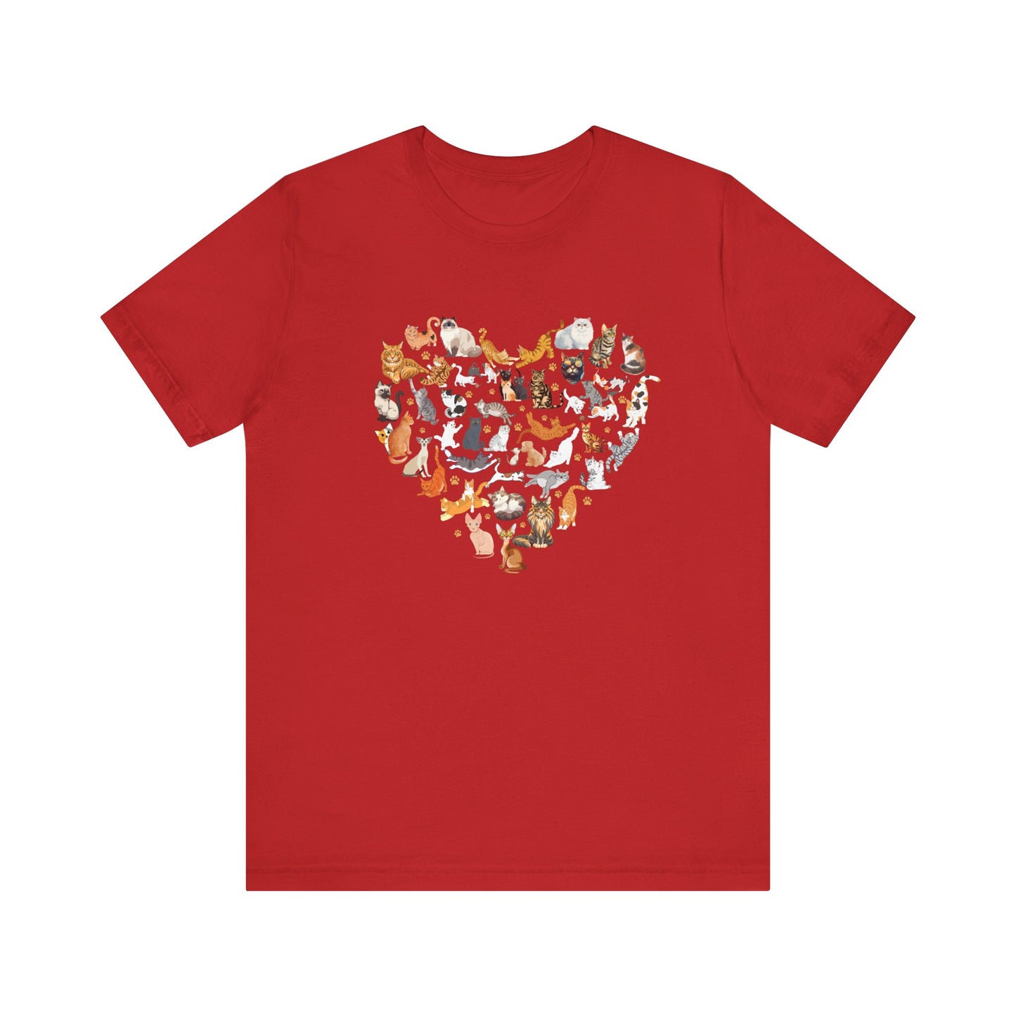 Cat Heart T-Shirt – Adorable Heart Made of Cats Design for Cat Lovers
