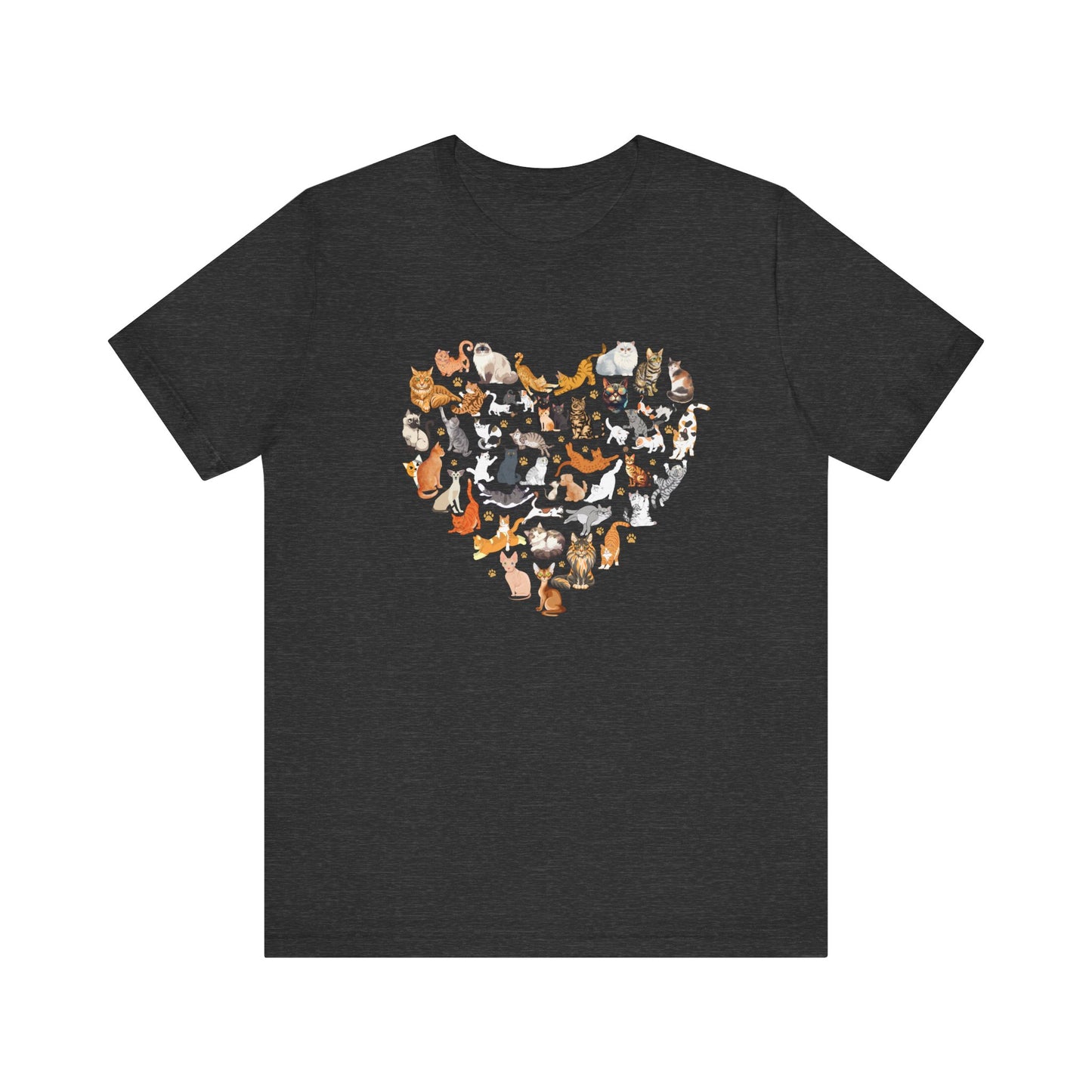 Cat Heart T-Shirt – Adorable Heart Made of Cats Design for Cat Lovers