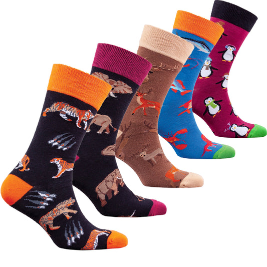 Men’s Animal Socks Set – 5 Wild and Unique Pairs