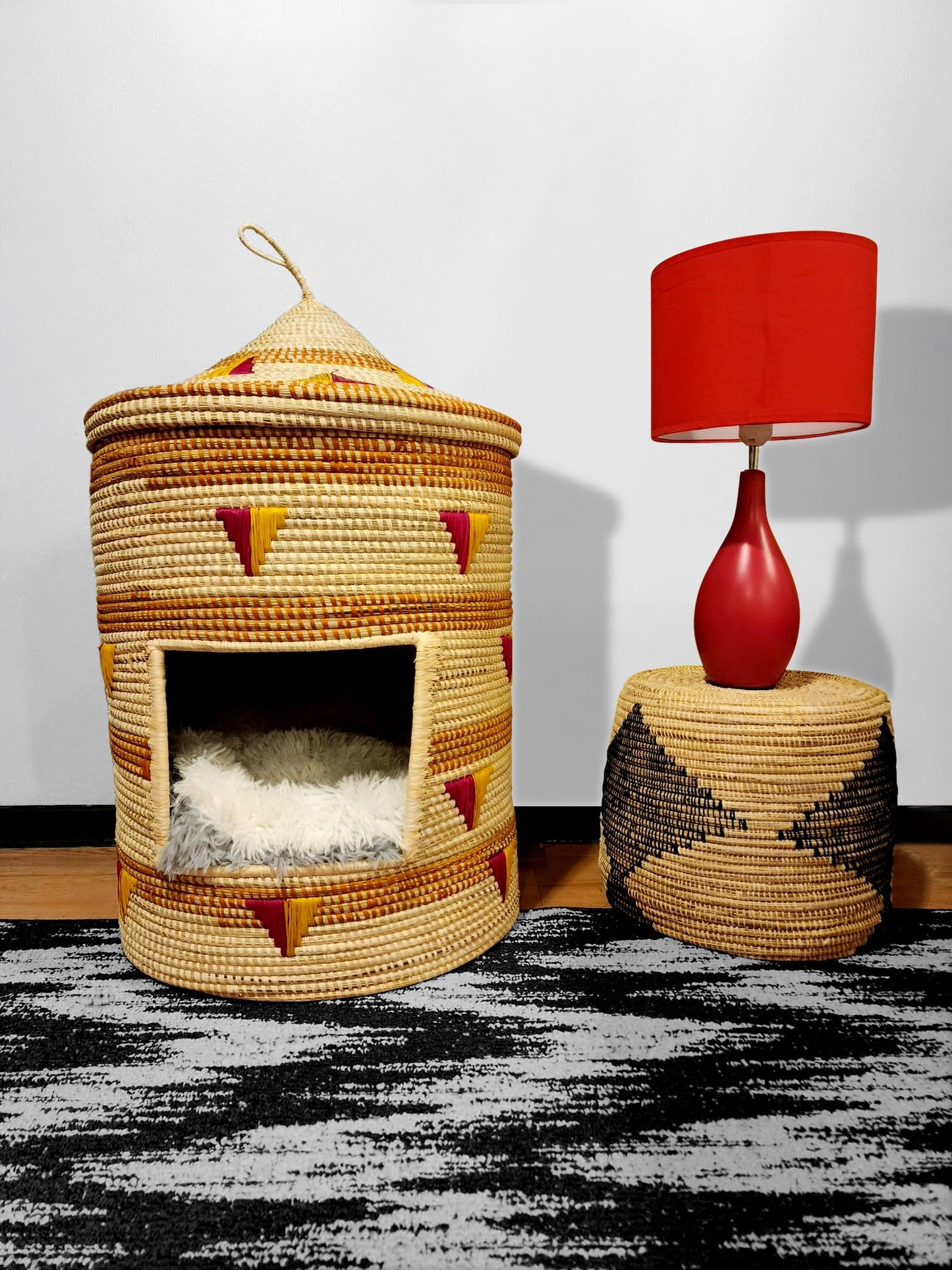 African Handwoven Eco-Friendly Pet House - Unique Blend of Style, Comfort, and Sustainability