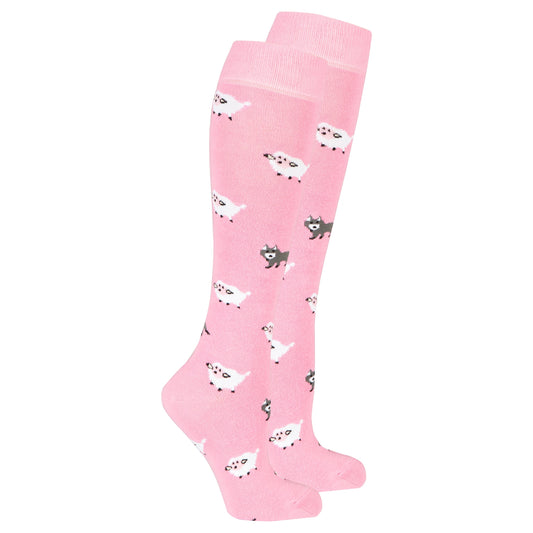 Women's Sheep & Wolf Knee High Socks - Cute & Stylish