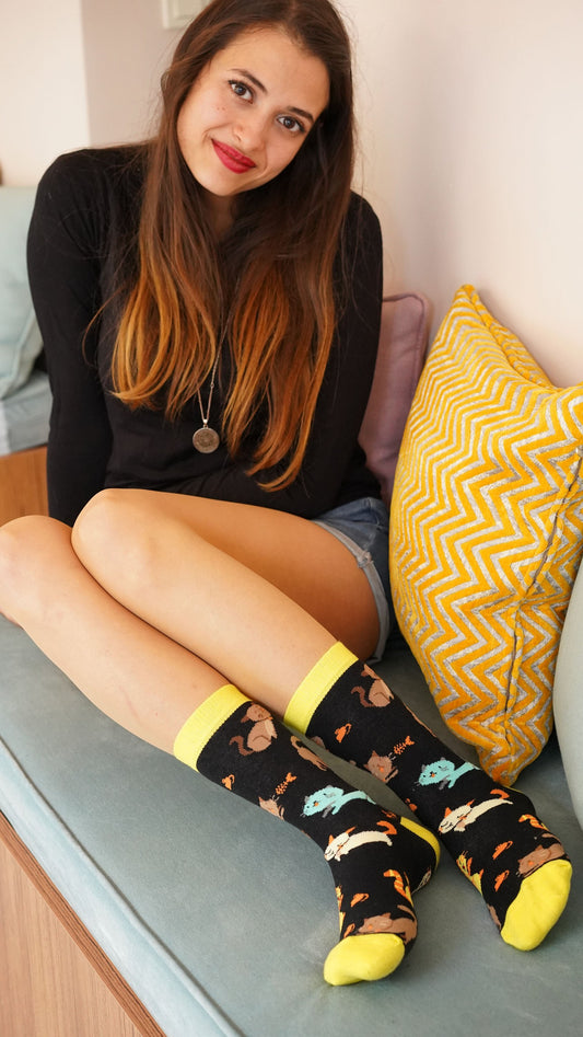 Women's Kittens Socks - Super Soft Turkish Cotton