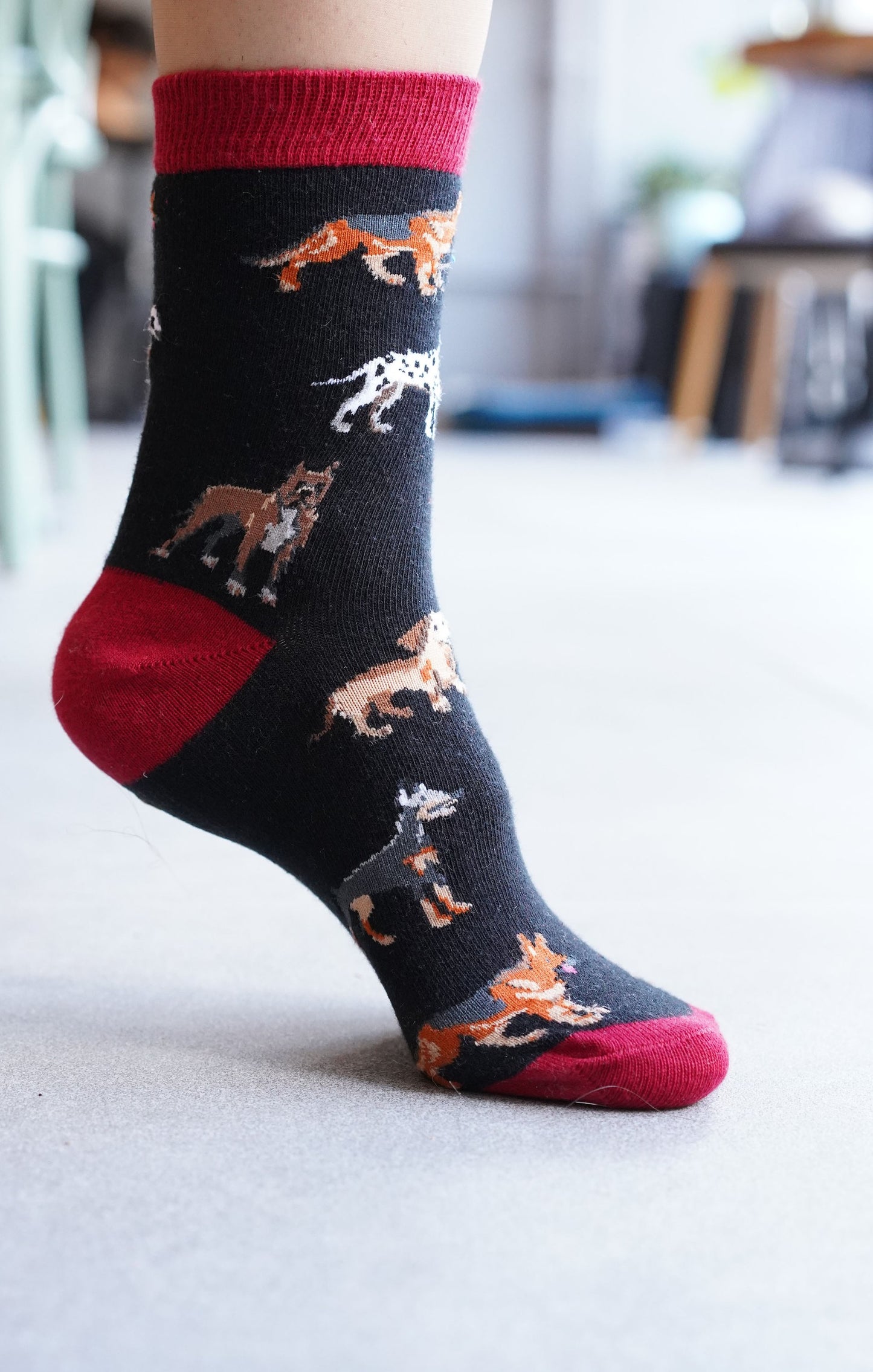 Women's Adorable Dogs Socks Set (5) with 5 Charming Dog Designs
