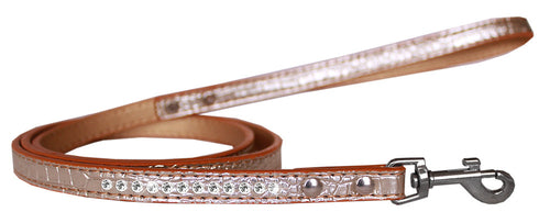 Dog & Pet Designer Croc Leash with Clear Crystal Rhinestones