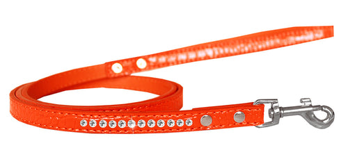 Dog & Pet Designer Croc Leash with Clear Crystal Rhinestones