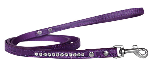 Dog & Pet Designer Croc Leash with Clear Crystal Rhinestones
