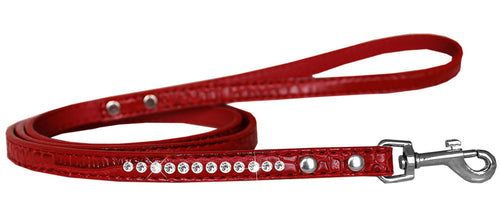 Dog & Pet Designer Croc Leash with Clear Crystal Rhinestones