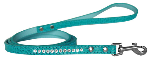 Dog & Pet Designer Croc Leash with Clear Crystal Rhinestones