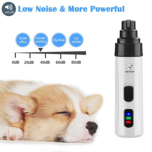 Cordless Pet Nail Trimmer – Rechargeable, 2-Speed, Quiet Motor for Safe & Easy Grooming