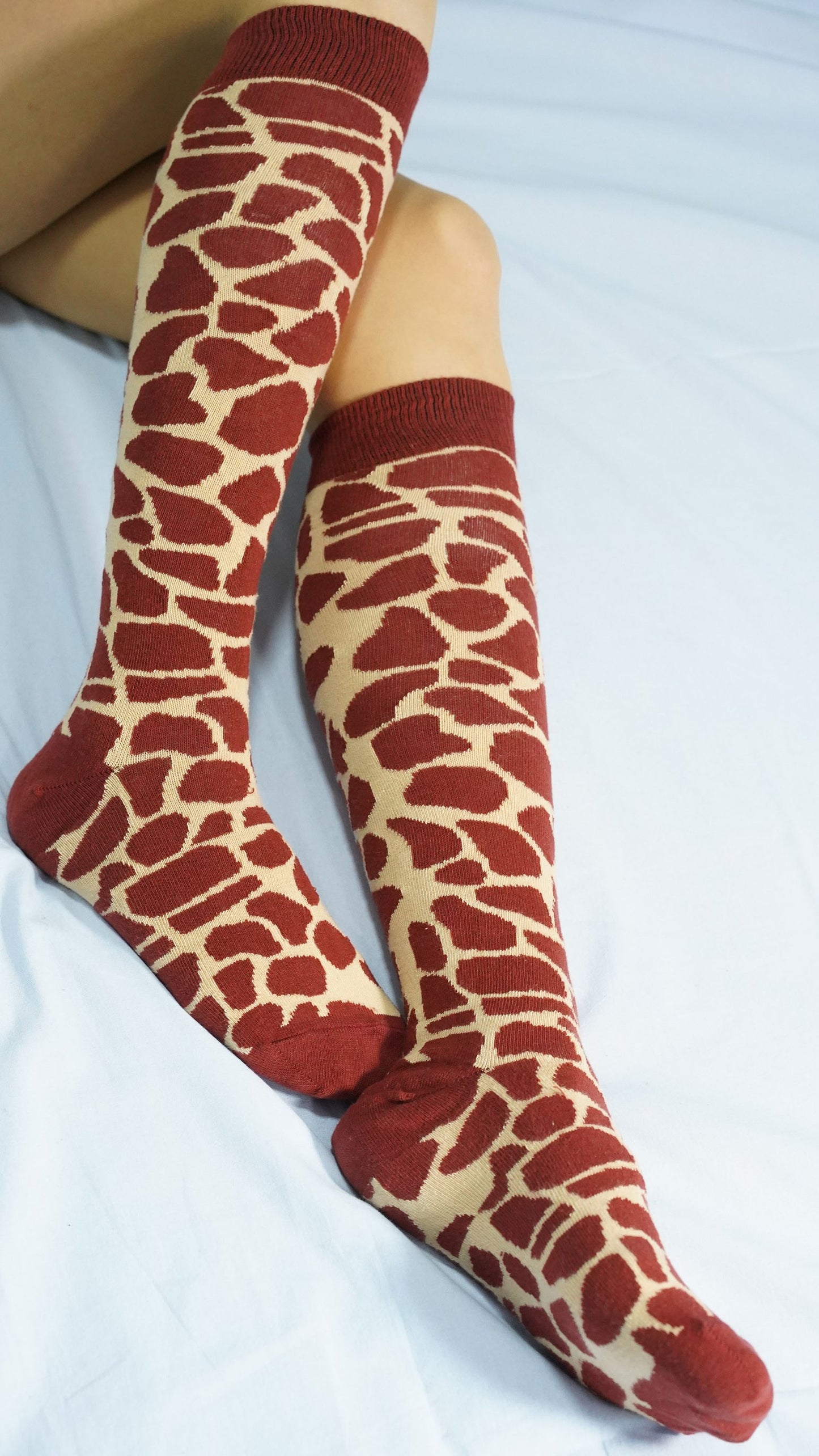 Women's Giraffe Knee High Socks - Super Soft Turkish Cotton