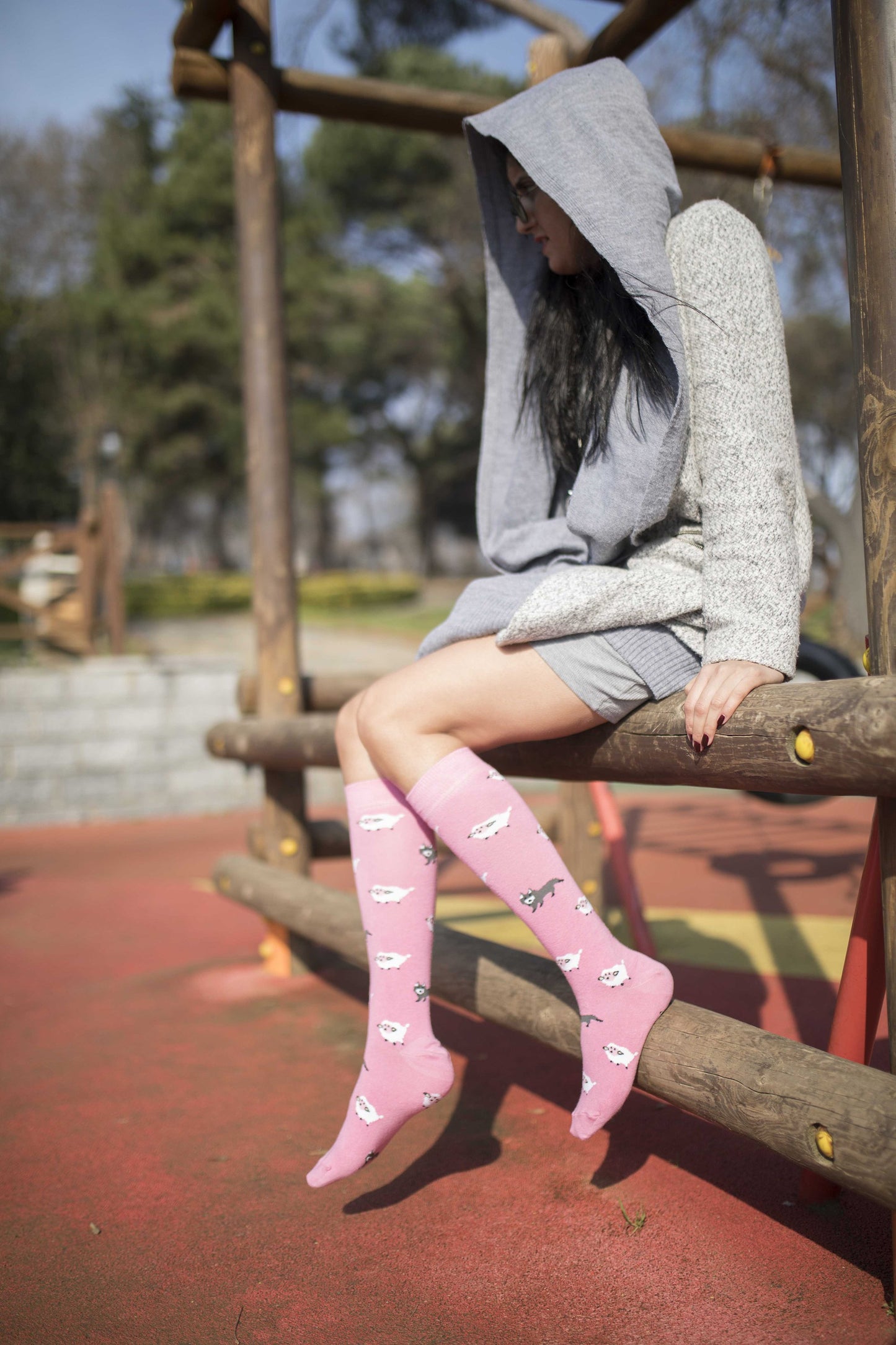 Women's Sheep & Wolf Knee High Socks - Cute & Stylish
