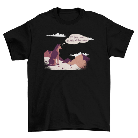 Funny Dog "King of the Mountains" T-Shirt - Claim Your Territory!
