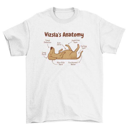Funny Vizsla Anatomy t-shirt - For Proud Vizsla Lovers