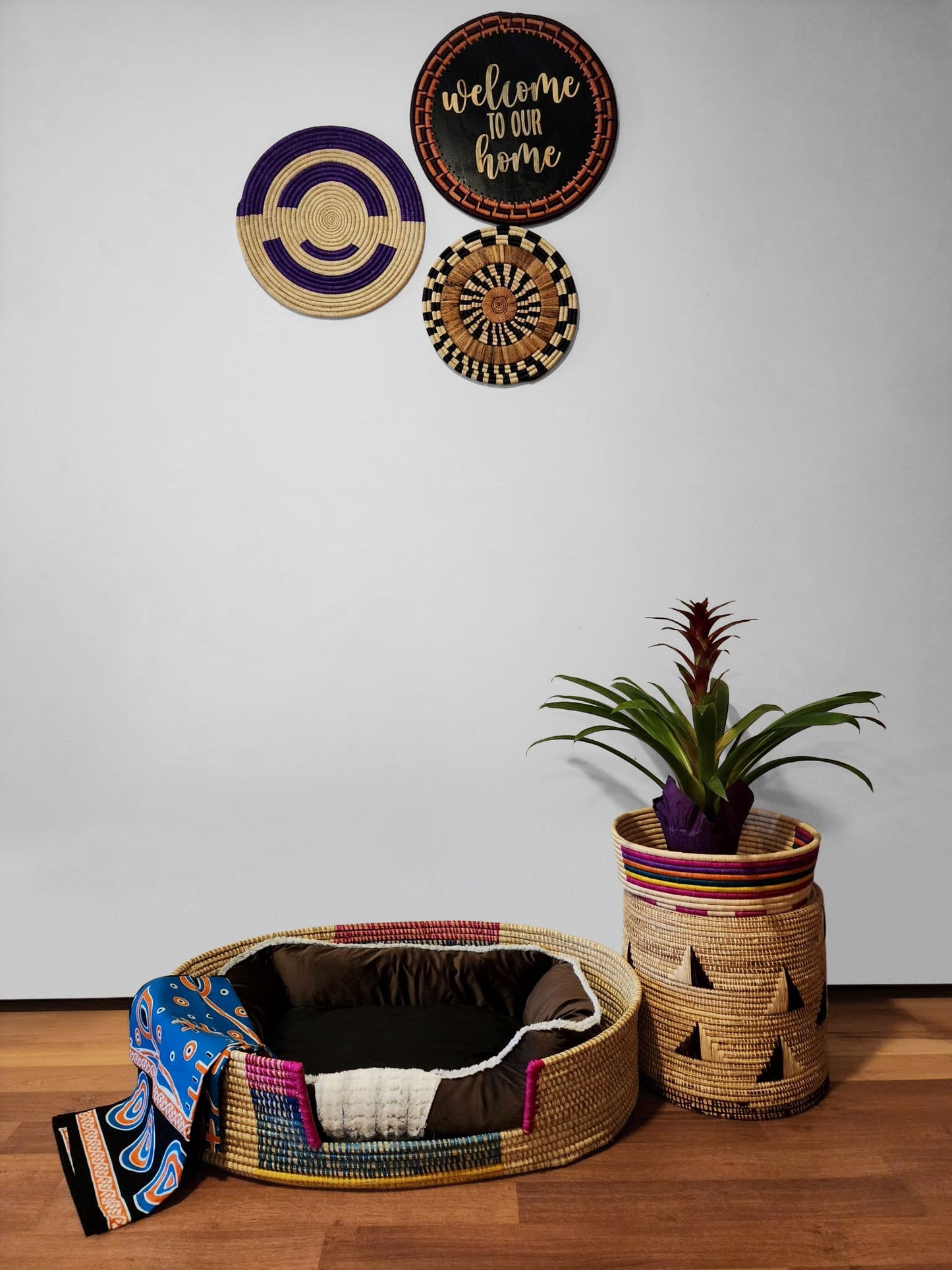 Beautiful Handwoven Eco-Friendly  Pet Bed  - Authentic African Woven