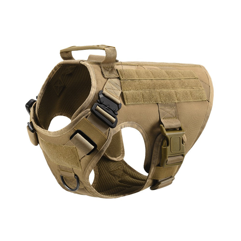 Brown Military Style Harness and Leash Set – Built for Strength and Comfort