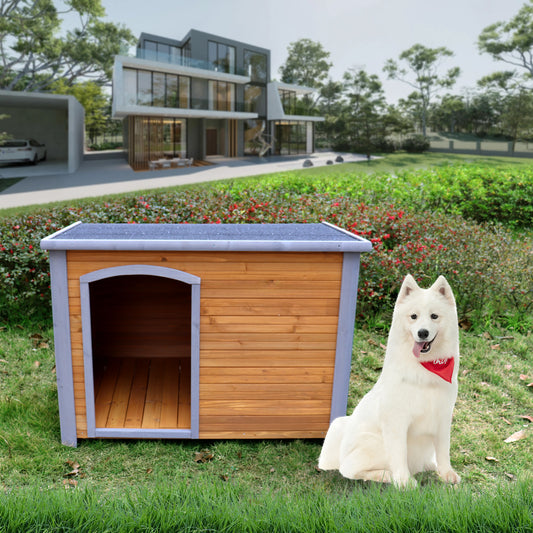 Durable Wooden Dog House for Large Dogs – Cozy & Weatherproof